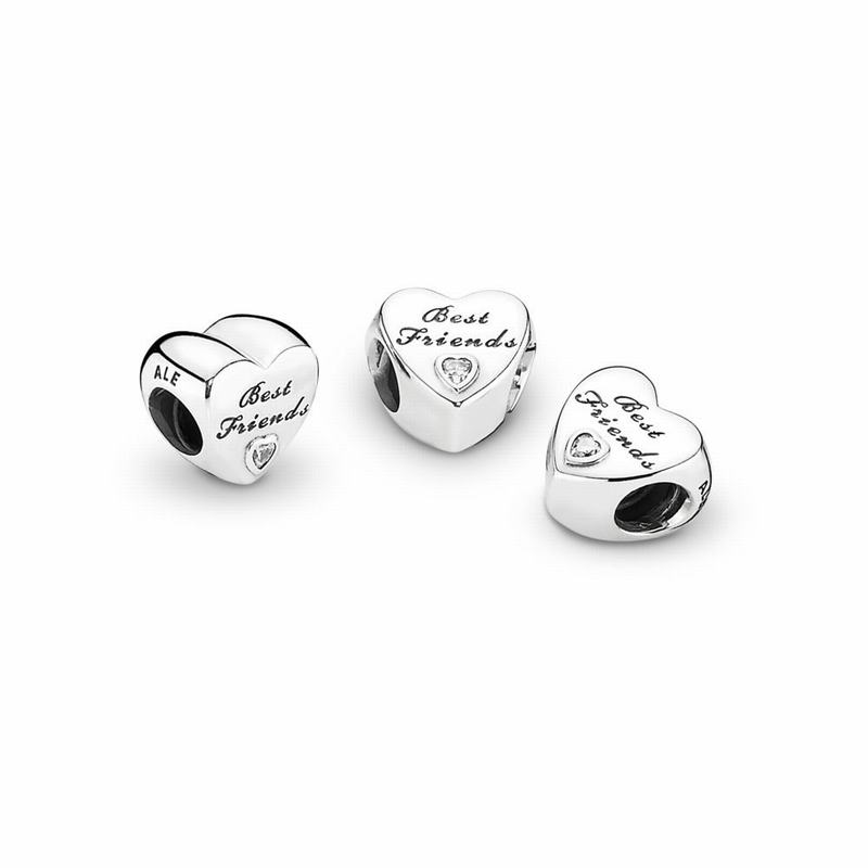 Pandora Friendship Heart - Sterling Silver/Cubic Zirconia - Canada | EK2551ID